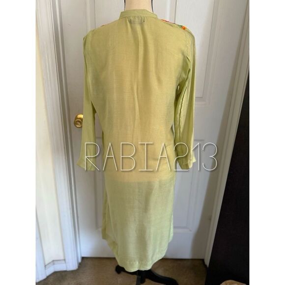 BIN SAEED PAKISTANI AUTHENTIC DESIGNER FLORAL EMBROIDERED DRESS - Picture 6 of 7